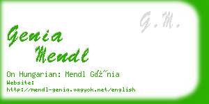 genia mendl business card